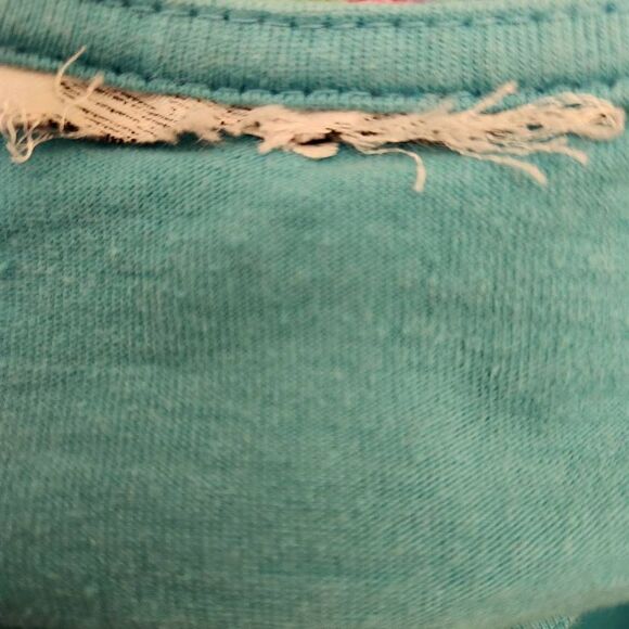 Women's blue vintage fish sequin embroidered pullover t-shirt dress small to med - Picture 5 of 8